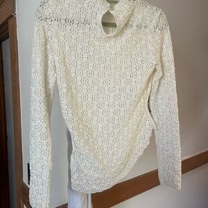 Anthropologie Cream Lace Top